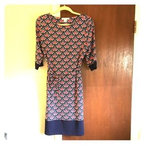 Patriotic Liz Claiborne Red White and Blue Dress